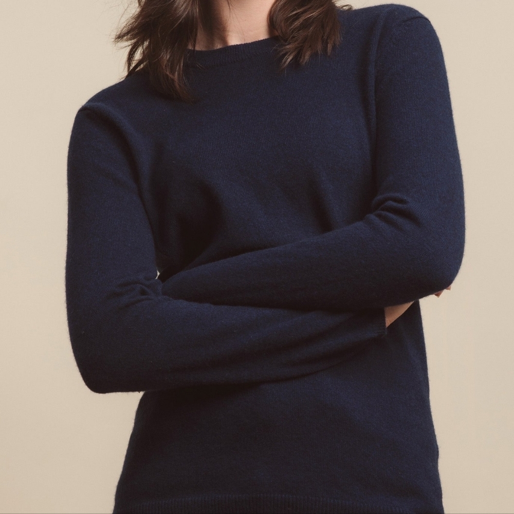 J. Crew Black Cashmere Knit Sweater Size XS